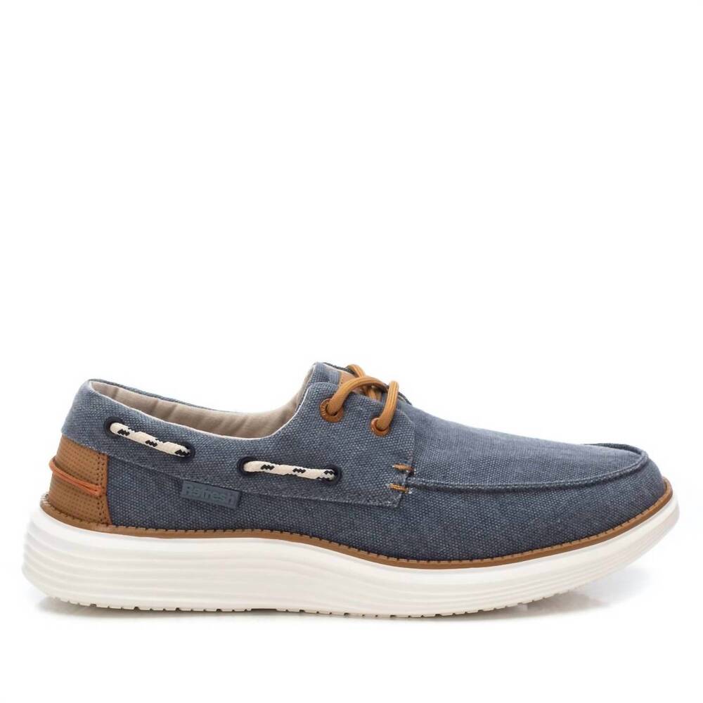 NEW XTI men's casual comfort boat shoes in navy